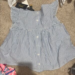 Girls polo button down top